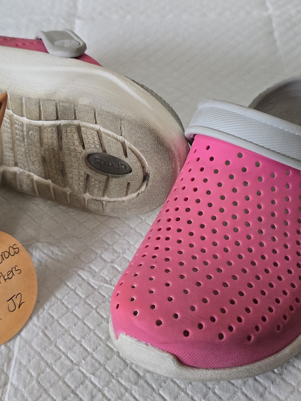 CROCS Kids Pink Perforated Clogs